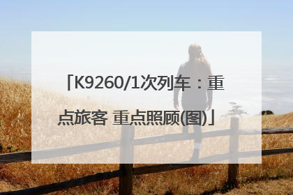 K9260/1次列车：重点旅客 重点照顾(图)